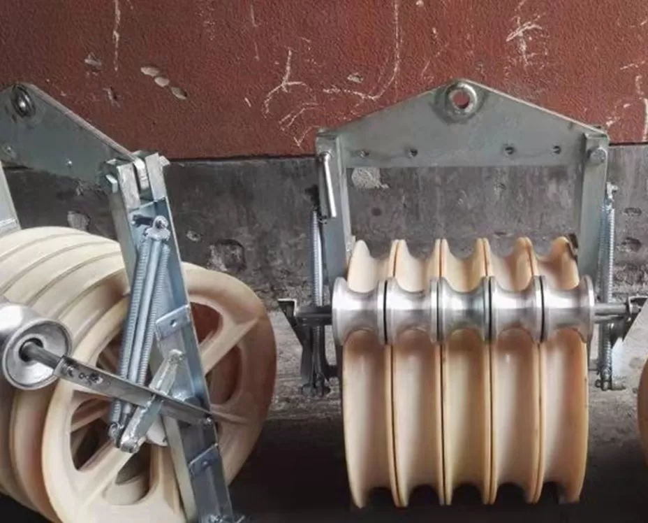 Aluminium Alloy Cable Block Conductor Stringing Block with a Grouding Roller