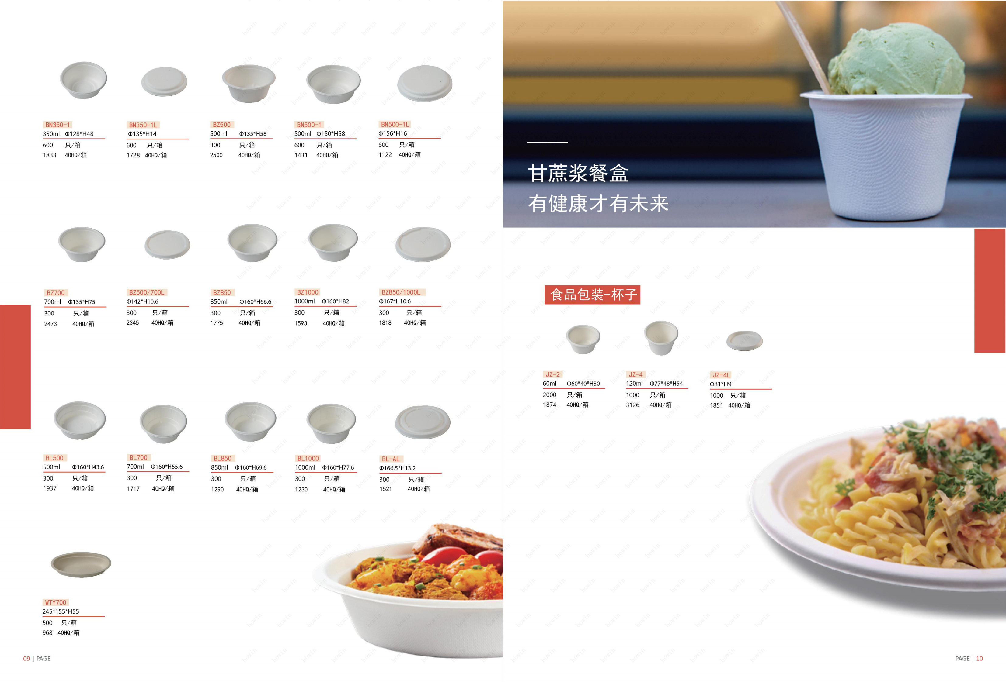 Disposable Degradable Sugarcane Pulp Tableware Food Packaging Box