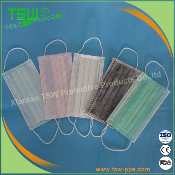 Disposable 3 Ply Surgical Mask with Elastic Earloop