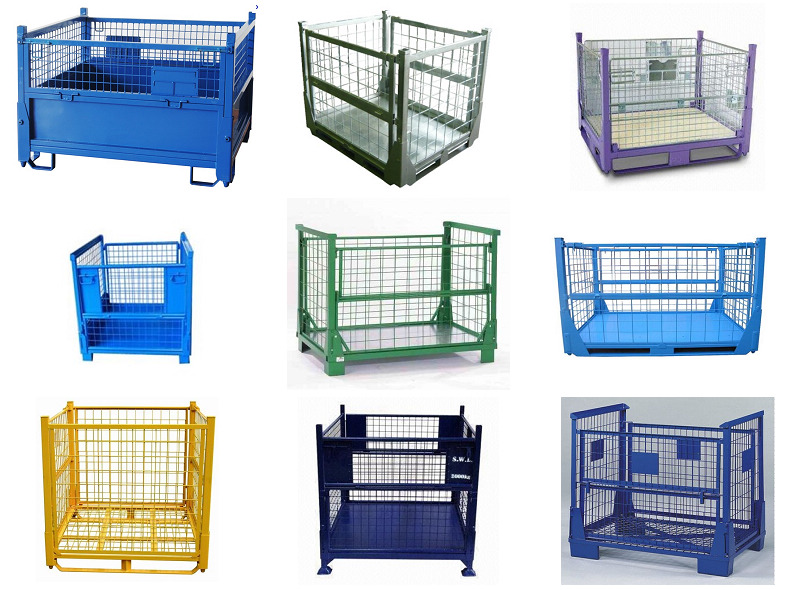 Collapsible Metal Storage Mesh Stillage Pallet Box Wire Containers