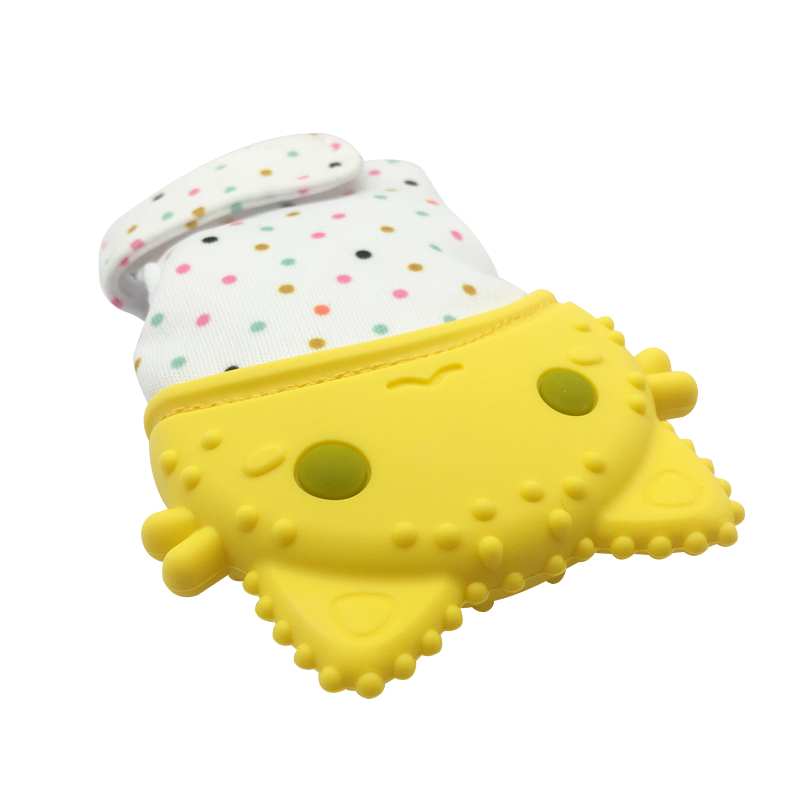 Pastel Beads Baby's Hand Self-Soothing Pain Relief Hygienic Chewable Newborn Nursing Mitt Teething Mitten Teether