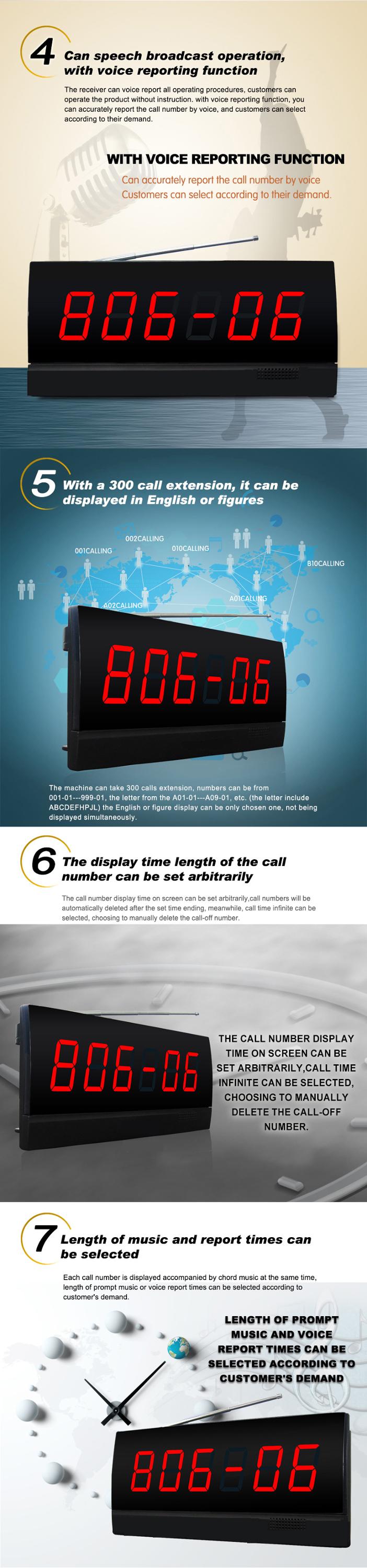 New design touch button wireless waiter call system for restaurant