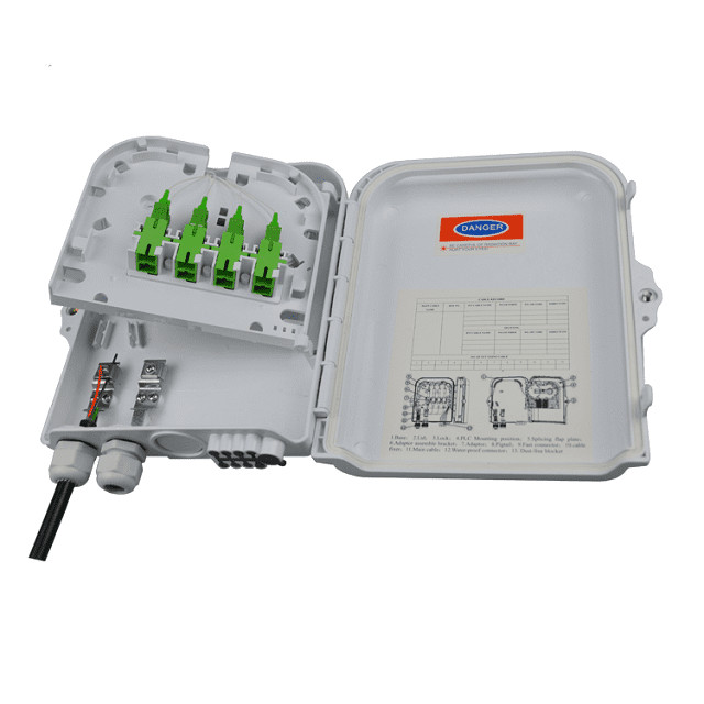 Fiber Optic Terminal Box 8Port Indoor Outdoor SC APC/UPC SM Simplex
