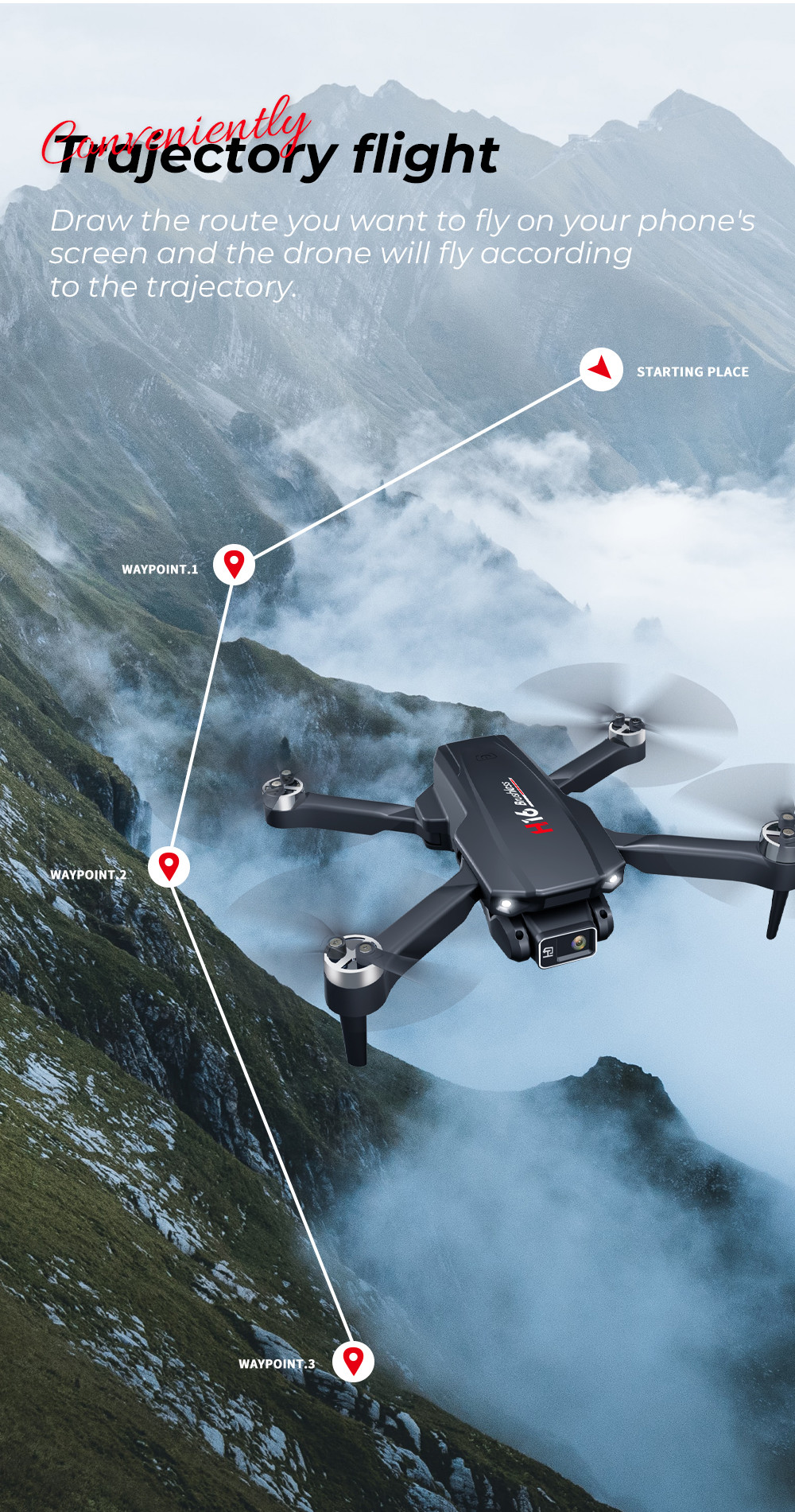 H16 Mini RC Drone HD Camera Wifi Fpv Brushless Foldable Quadcopter Professional Drones Toys for Children 14Y+