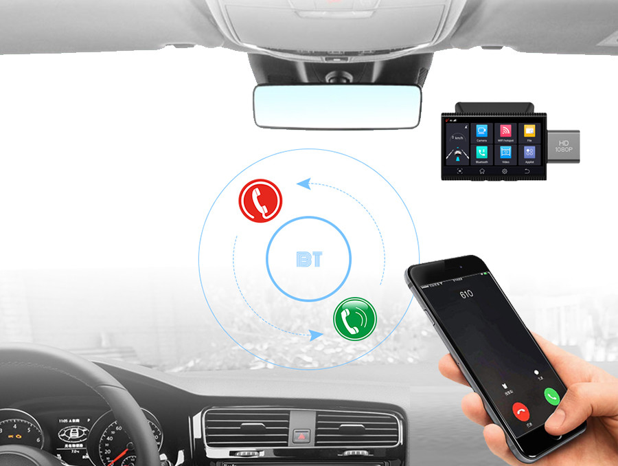 4G 3inch Android 8.1 ADAS Dual Micro Dvr Dash Cam With DVR System 128G 24H