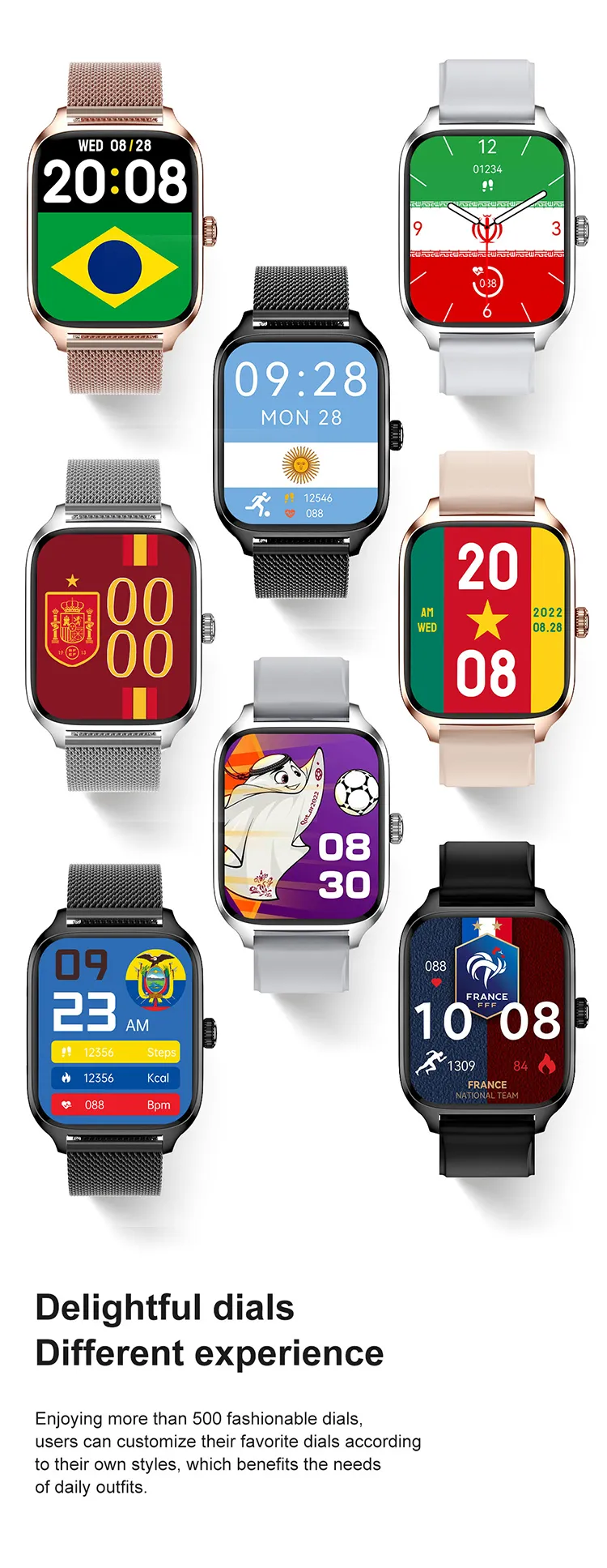 BT Calling Full IPS Screen Touch Smartwatch Bluetooth 5.0 MAI Health Smart Watch