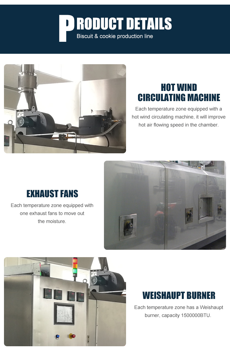 Professional Convection Oven Automatic Cookie Biscuit Industrial Tunnel Oven For Bakery