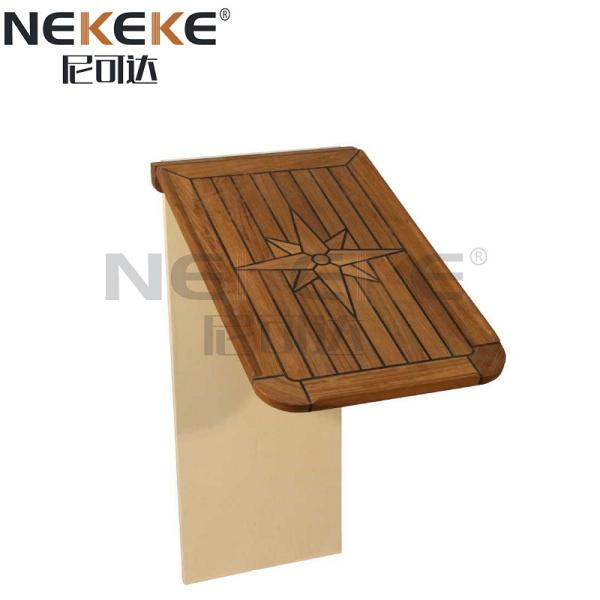 Black Deck Caulking Teak Folding Table Top For Marine Boat Yacht RV Use