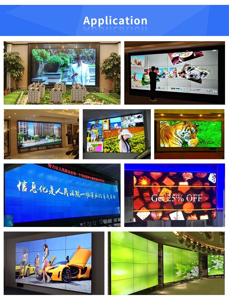 Indoor LCD Splicing Screen 46" TV Lcd Wall Display With Brightness