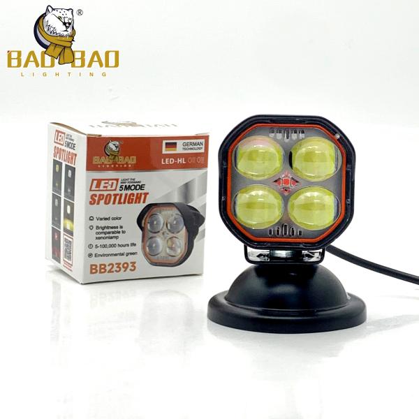 Red Devil Eyes 4 Eyes White Yellow Dual Color 4 Lens Aluminum Mini Driving