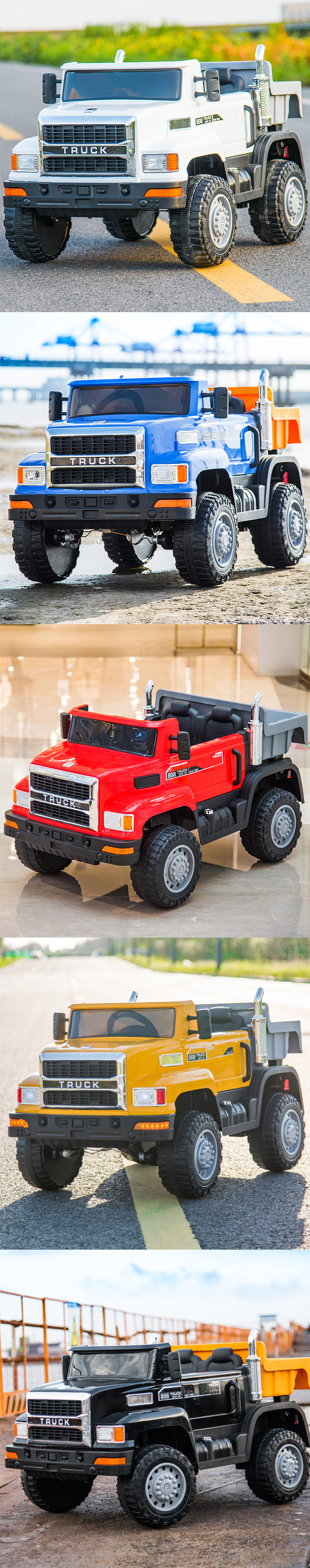 12V Ride On Tractor Truck Car for Kids Plastic Material and Emote Control Included