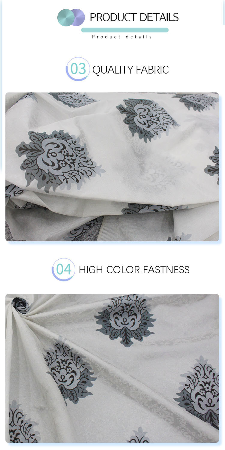 Dark Pattern Mattress Quilting Fabric Coloured Printed Cloth Sustainable
