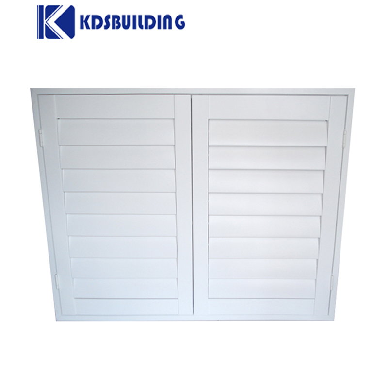 Wooden Shutter Outdoor Blind Window For Windows White Window Shutters Exterior Horizontal Louver Window
