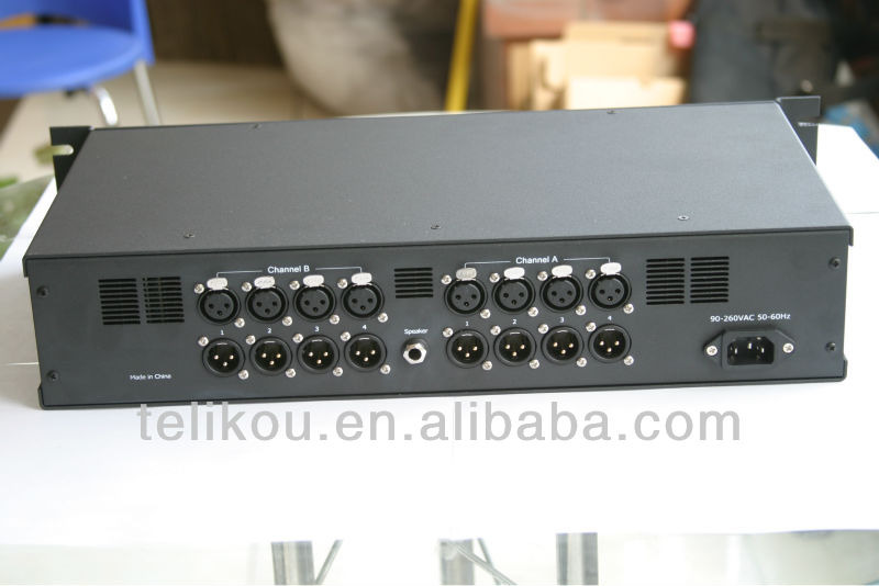 TELIKOU AM-200 Two Channel Stereo Audio Monitor Unit for Professional Audio, Video & Lighting