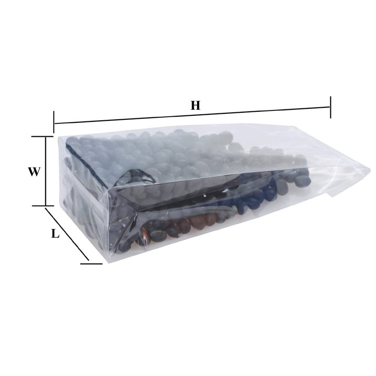 2mil Flat Bottom Gusset Poly Packaging Bag Heat Seal Paper Insert