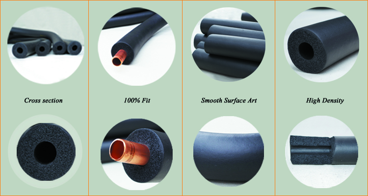 Portable Air Conditioner Hose Insulation , Plastic 3 4 Inch Copper Pipe Insulation
