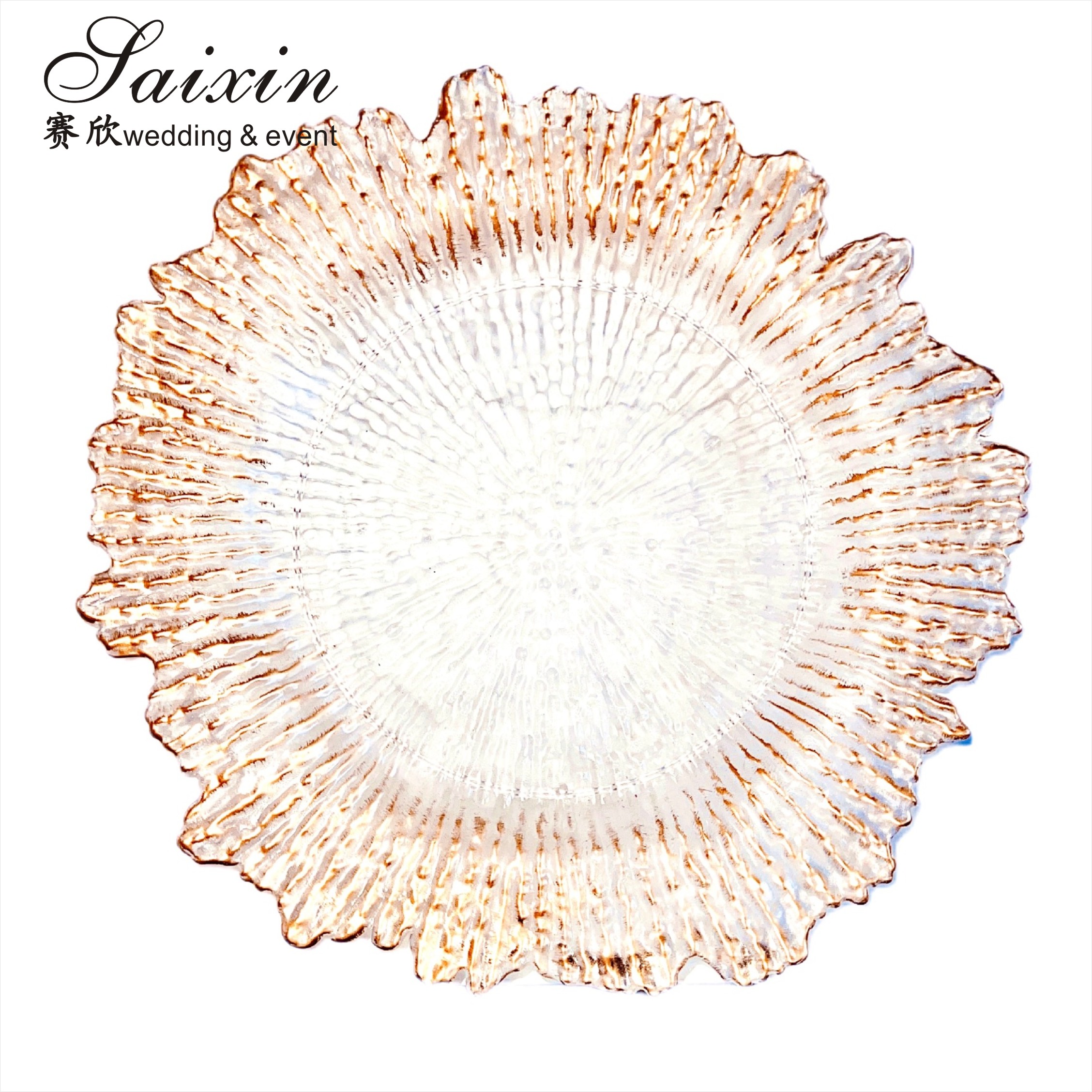 Hot Sale Transparent Acrylic Wedding Charger Plates Table Decoration Wedding Plastic Charger Plates