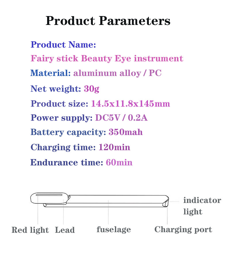 2022 New Beauty Care Eye Massage Wand Ems Anti Wrinkle Eye Massager With Heat Compression ,Facial Massager,Rf Ems Beauty