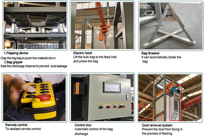 Fully Automated Carbon Steel Big Bag Discharge Station For Bulk Bag Unloaded