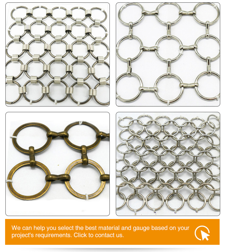 Electroplating Metal Ring Mesh Space Division in Easy Installation