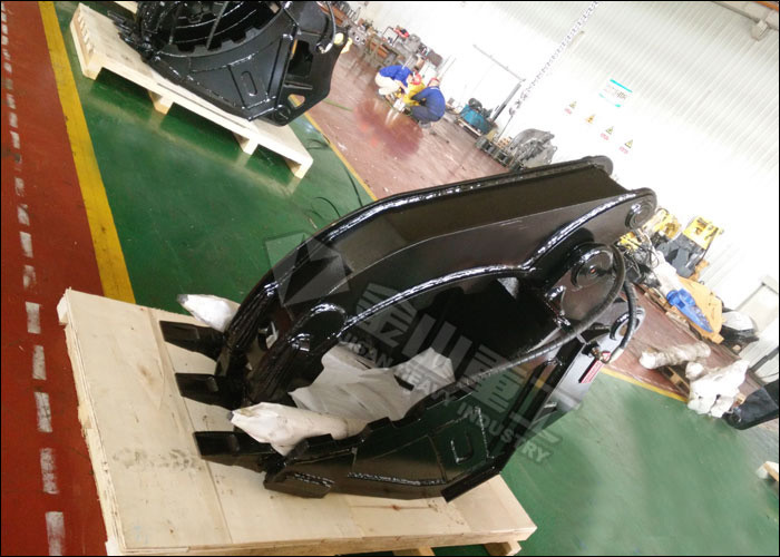 Heavy Duty Hydraulic Grab Bucket Handling Waste Debris For Excavator ZX200 ZX210