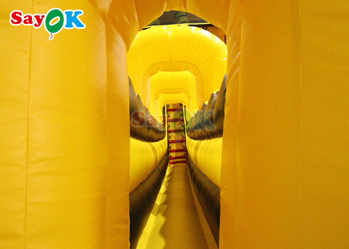 Inflatable Dry Slide Commercial Wave Ropeway Games Inflatable Zip Line Slide Combos Logo Printing