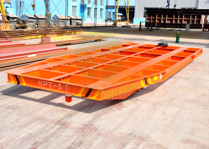5t automobile flat bed rail transfer bogie running on steel rail in painting blasting room