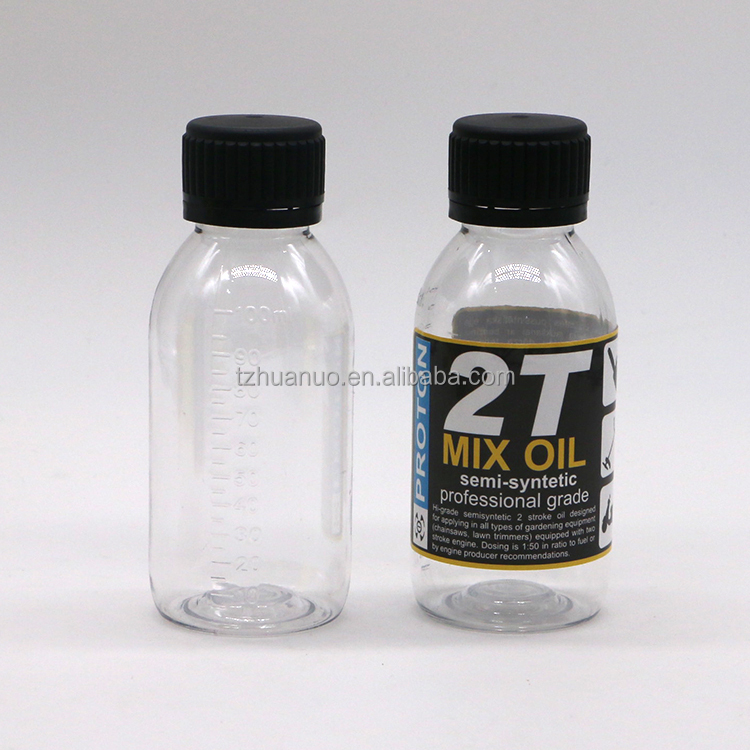 SCREW CAP PET Scaled Bottle for 100ML/60ML Syrup Base Material PET Tamper Evident Caps