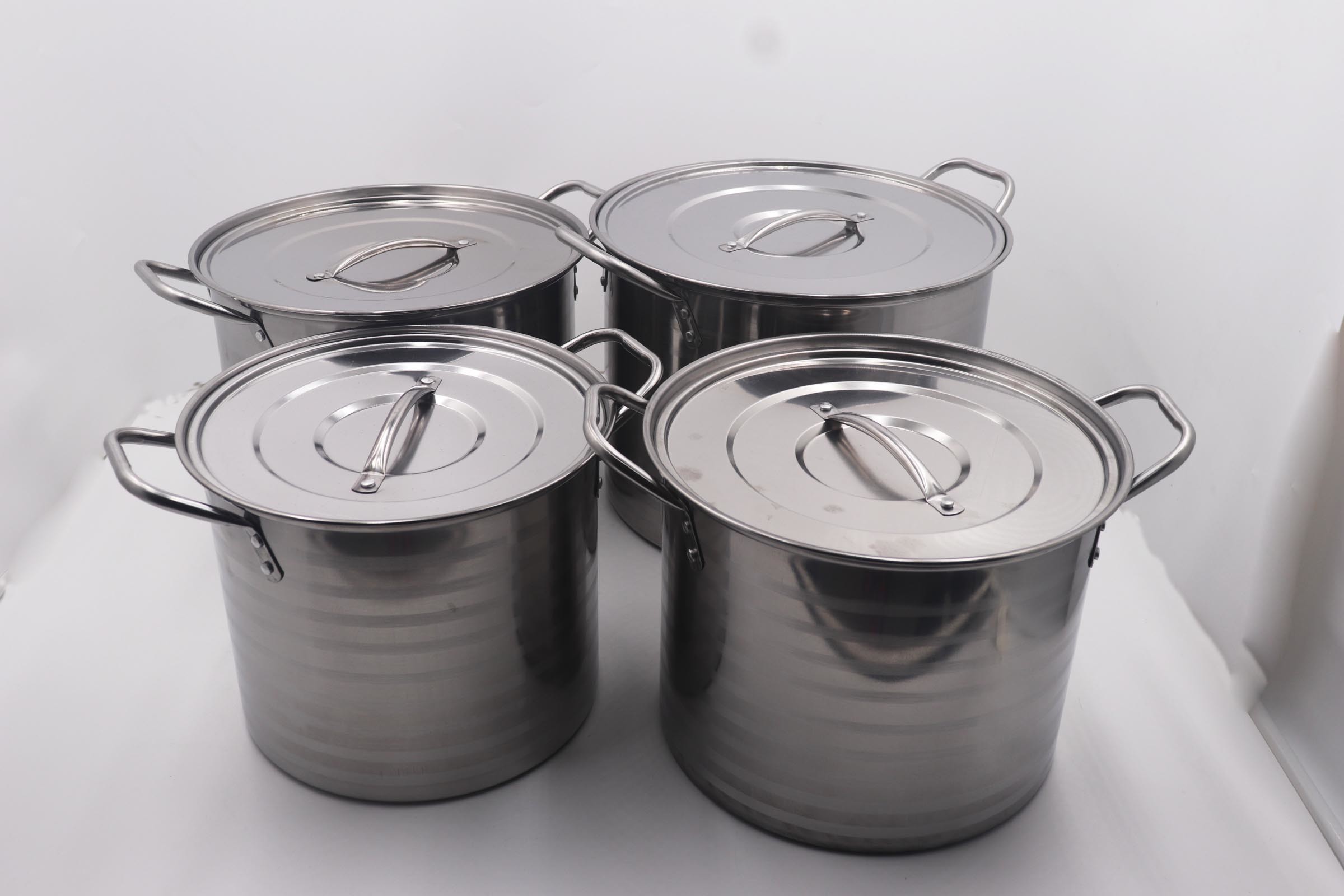 6L/10L/12L/16L 4pcs high quality stainless steel cookware set & 24 /26/28/30cm cooking pot & 8pcs 410# stcok pot