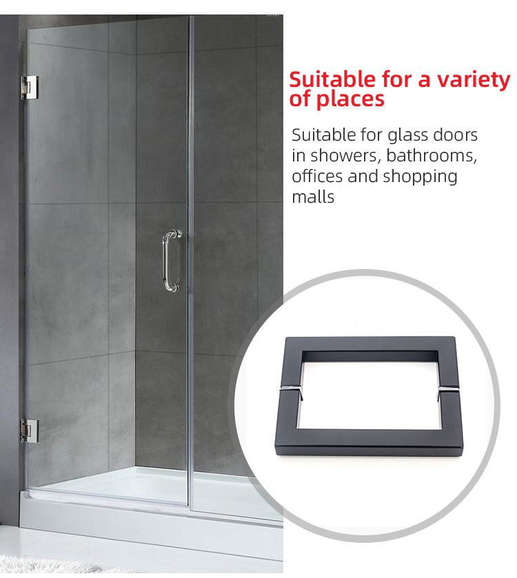 Modern 8 Inches 200mm H Shower Door Handle for Glass Door in SS304 Polish Finish