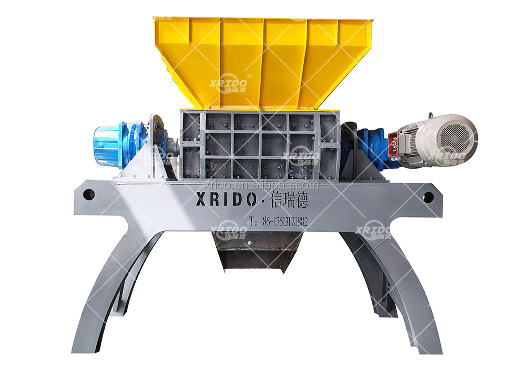 Intelligent Auto Waste Textile Shredding Machine Fabric Shredder Machine Industrial Double Shaft Shredder