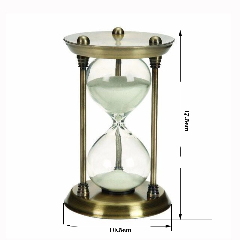 Home Decor Large Brass Hourglass Luxury Sand Timer For Souvenir