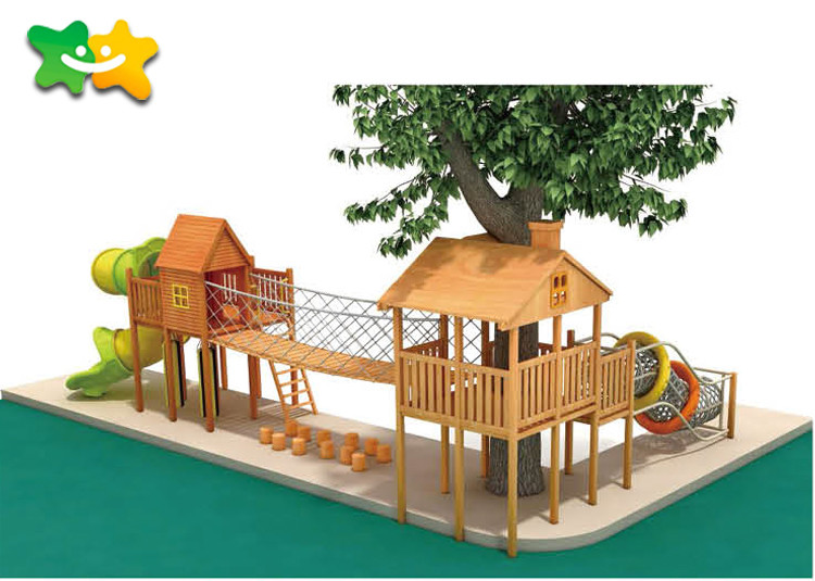 Customized Wooden Playground Slide , Childrens White Wooden Slide Pe Board