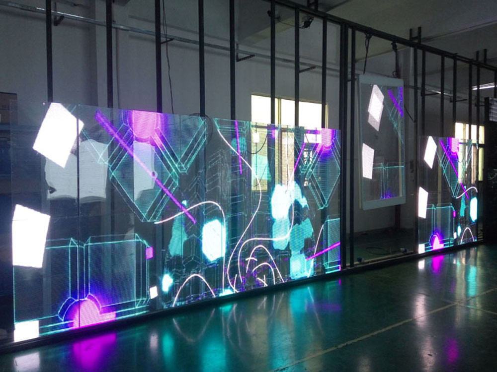 Commercial Center Transparent Glass LED Display Easy Transportation For Touring Shows