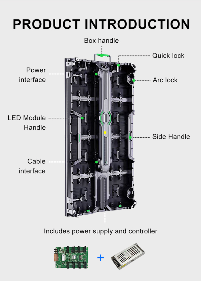 P3.91 Outdoor Led Video Wall 500*1000mm Rental Led Display Screen Panel 1