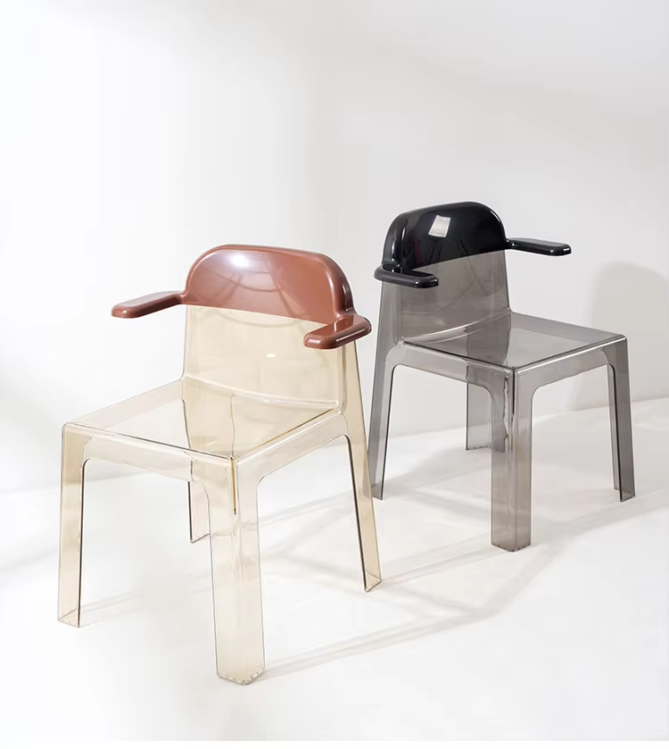 Creative Clear Acrylic Dining Chairs Nordic See Through Plastic Dining Chairs