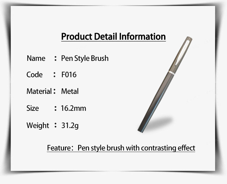 Grey Metal Calligraphy Brush Pen Fountain Pen Style Soft Tip Brush Pen