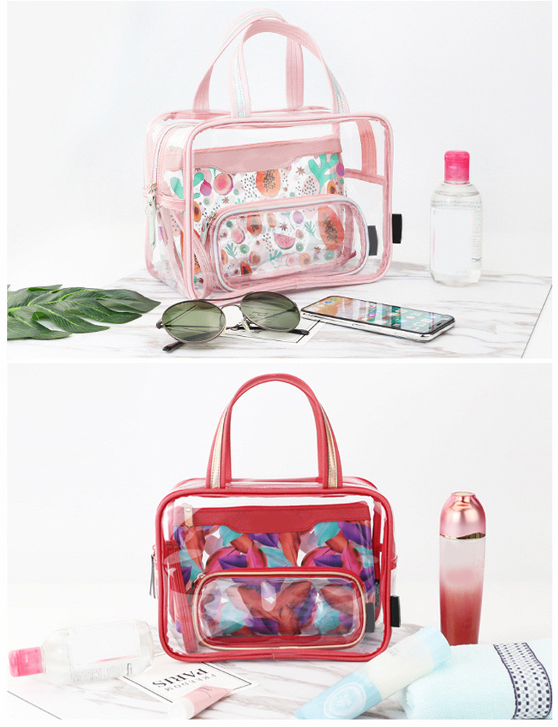 Wholesale PVC Transparent Makeup Bag Set 3 Pieces Organizer for Travel
