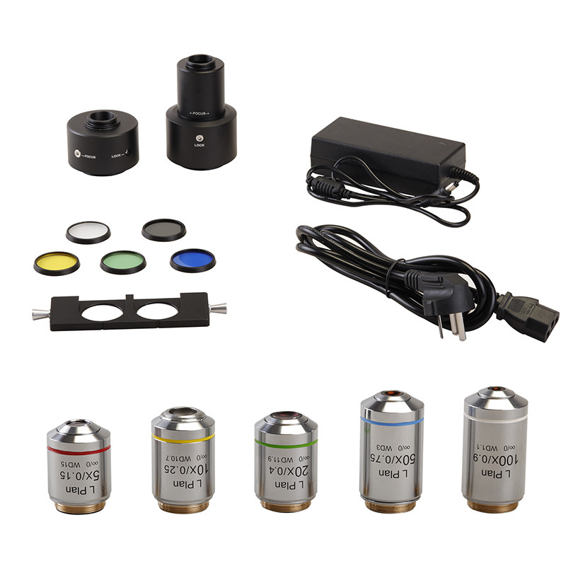 Inverted Trinocular Metallurgical Microscope Wide Field Eyepiece