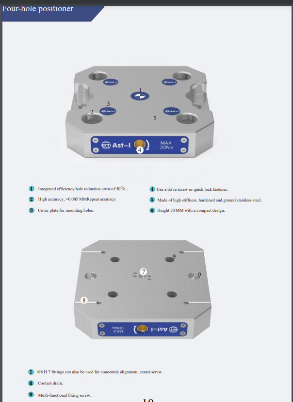 Superhard Steel Precision Milling Machine Fixtures ER Type For 3 / 4 / 5 Axis CNC Clamping