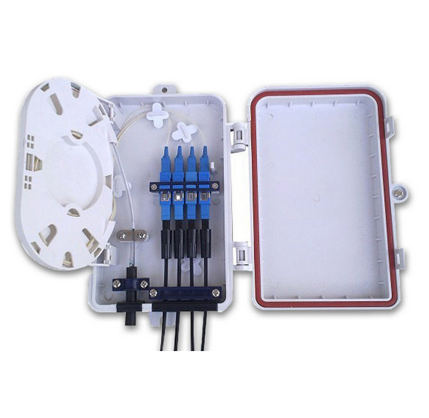 Black Wall mounted 12 Fiber Optic Terminal Box cold rolled steel sheet, electrostatic spraying