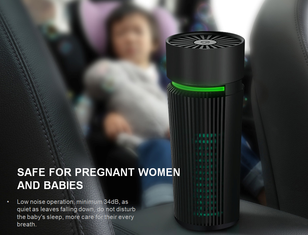1.6W H13 Hepa Air Purifier Removes Odors Low Noise With Sleep Mode Night Light