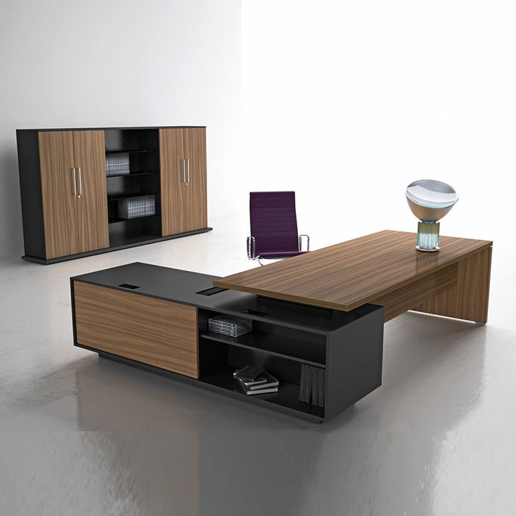 Length 2.2M Executive Office Desks Modern Wooden With Pvc Edging