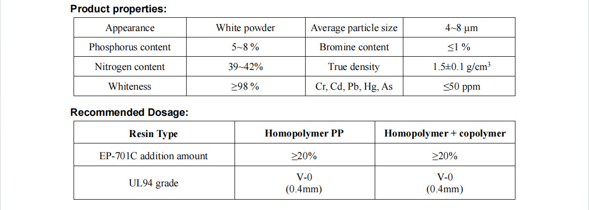 EP-701C Low-Halogen Environmentally Friendly Flame Retardant
