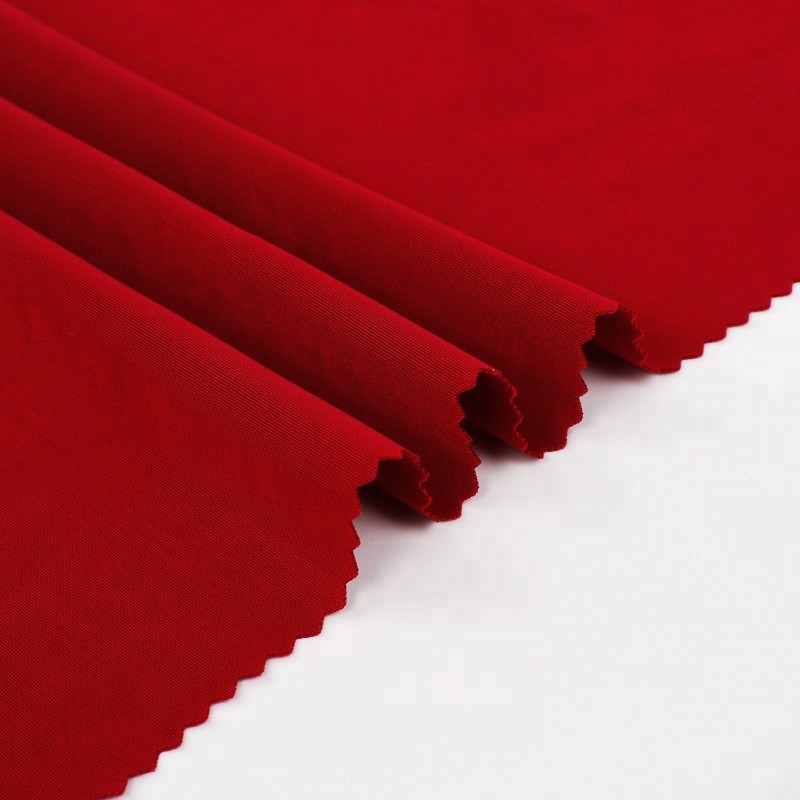 Red Lycra Polyester Spandex Fabric For Swimwear Bikini