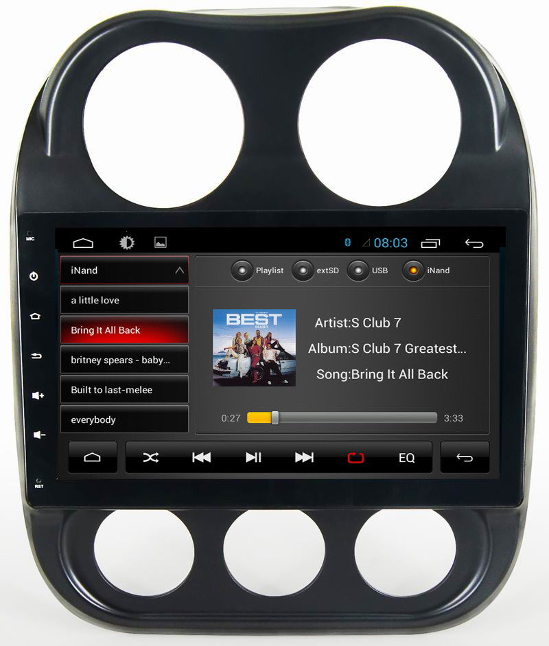 Ouchuangbo car radio dvd for Jeep Compass with android 6.0 gps navigation bluetooth USB