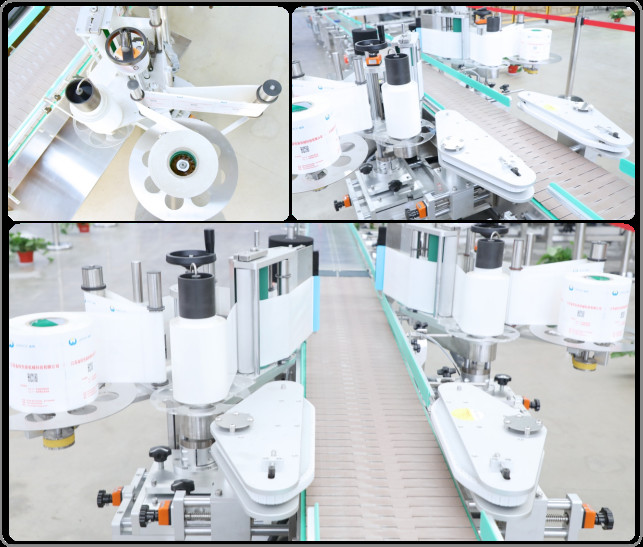 Double Two Side Flat Bottle Sticker Labeling Machine Large Barrel 1500 Pieces H 3KW
