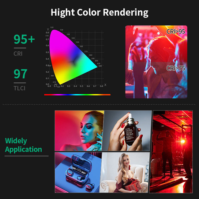 Magnetic RGBW with 14 effects fill light for TikTok Vlog selfie livestream photography Rechargeable LED Tube Light