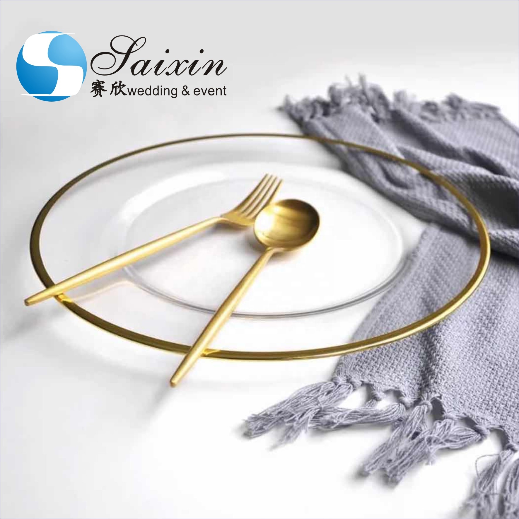 SX-GP-012 Luxury vintage stainless steel knife fork spoon 4pieces set cutlery for wedding dinner party