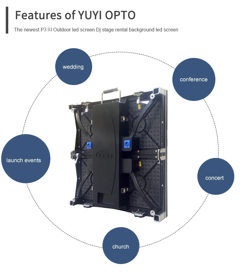 CE ROHS FCC Certified P3.91 P4.81 LED Display Screen for Indoor Advertising Rental Programable LED Video Wall